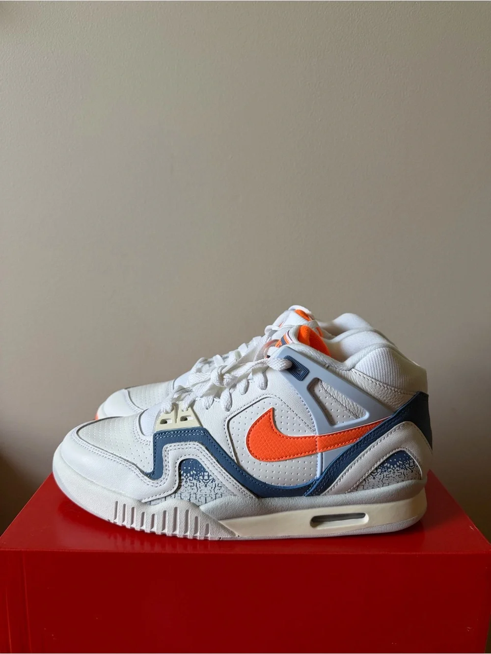 Nike Air Tech Challenge 2 White Stone Blue FZ9033-101 Men’s Size 9.5